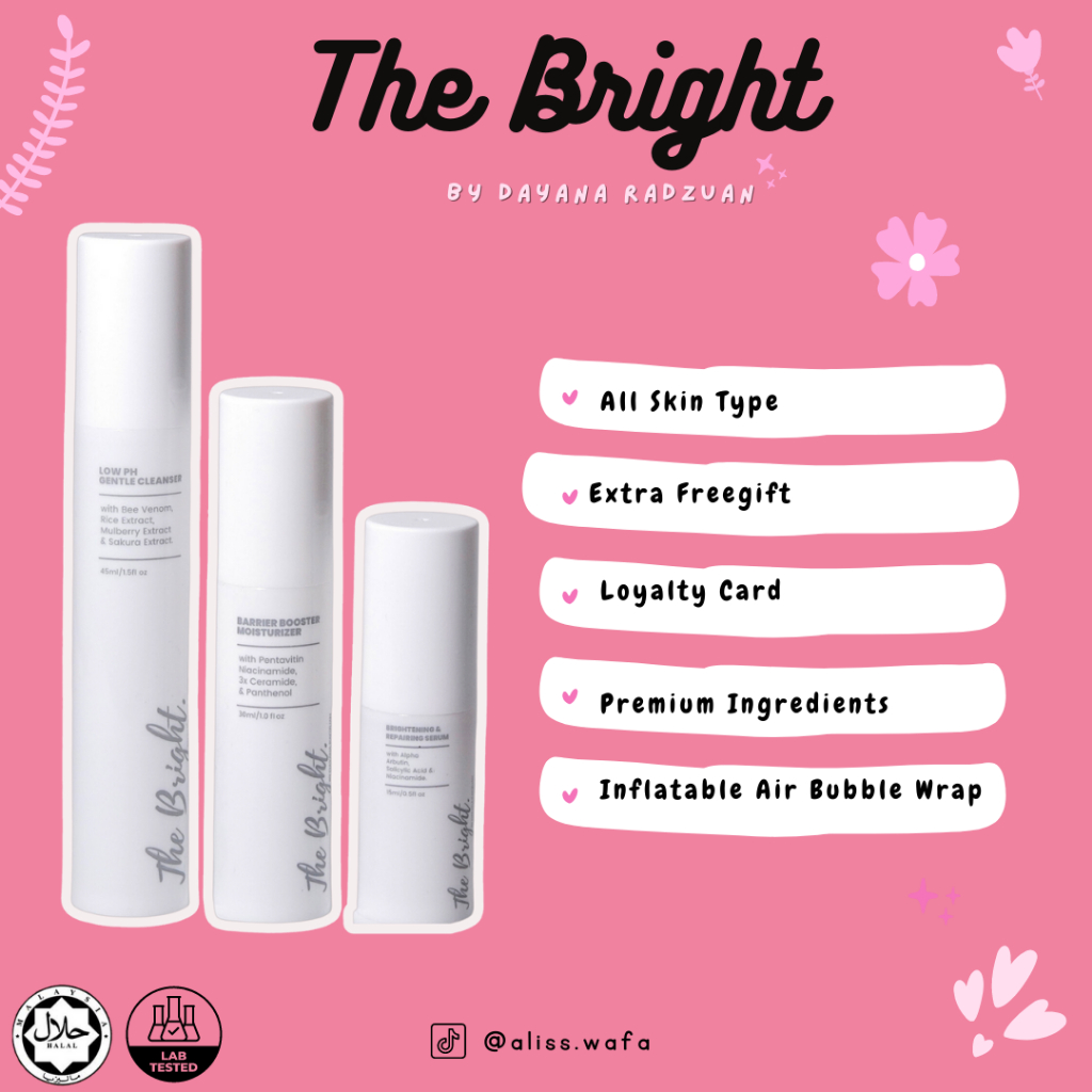 [EXTRA FREEGIFT] THE BRIGHT SERUM & CLEANSER BY DAYANA RADZUAN | Shopee ...