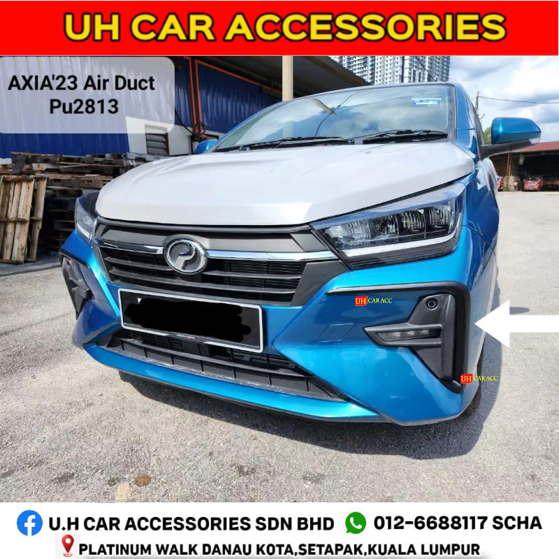 PERODUA AXIA 2023 2024 FRONT BUMPER AIR DUCT CANARD NO PAINT | Shopee ...