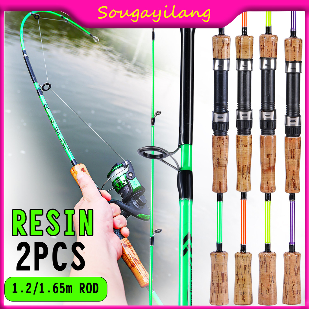 Sougayilang Fishing Rod 2 Sections Sea Spinning Rod Wood With EVA ...
