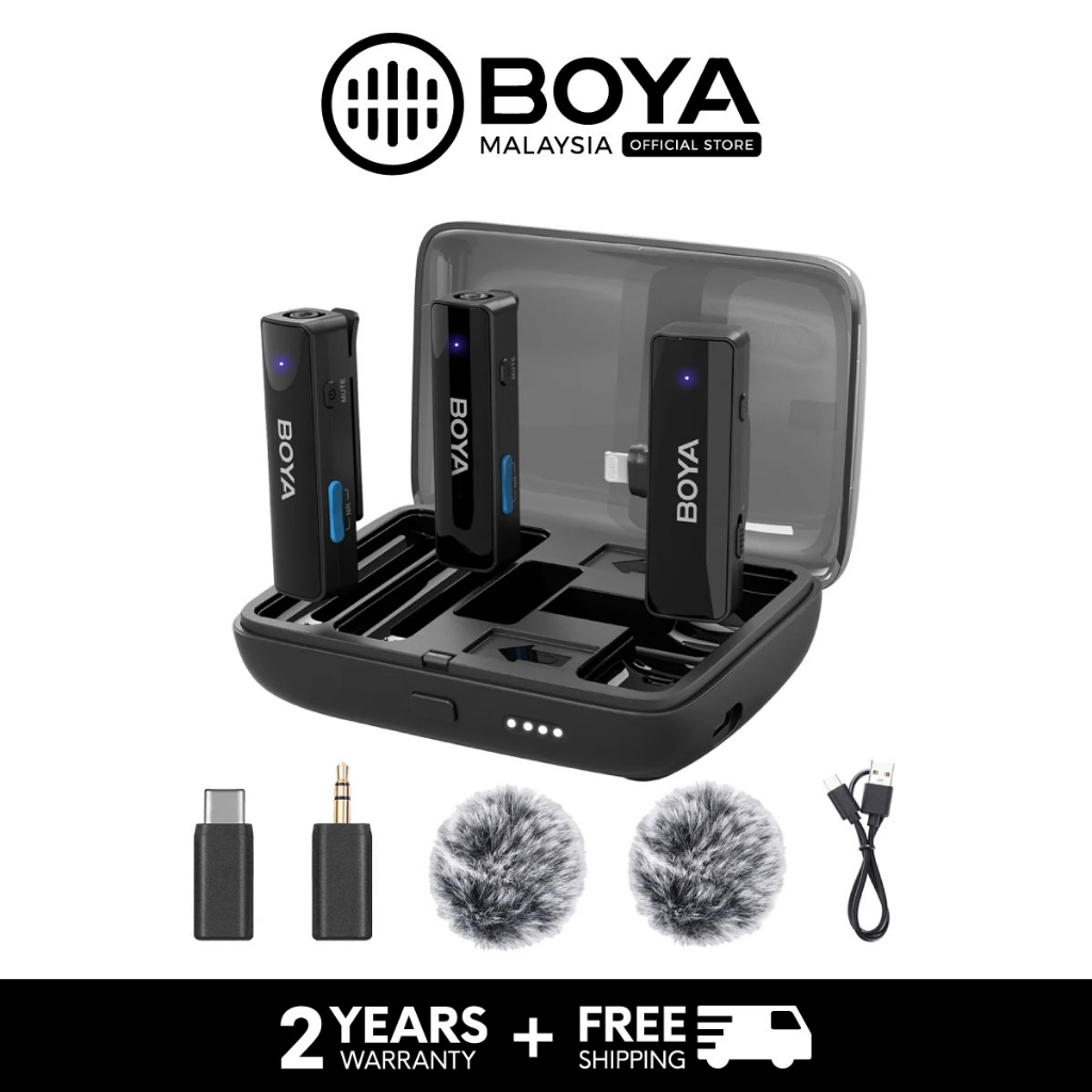 BOYALINK Wireless Lavalier Microphone Noise Cancellation Lapel Mic with