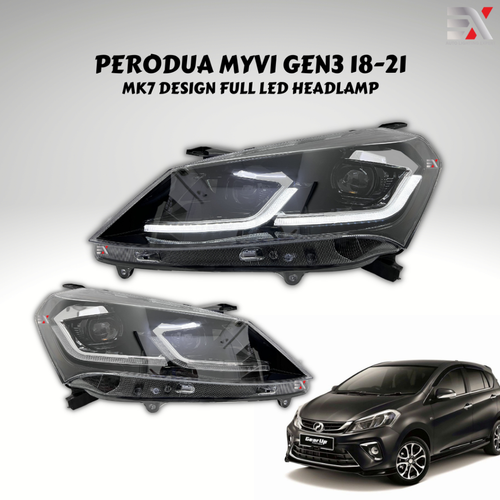 PERODUA MYVI GEN3 1821 LED HEADLAMP MK7 DESIGN Shopee Malaysia
