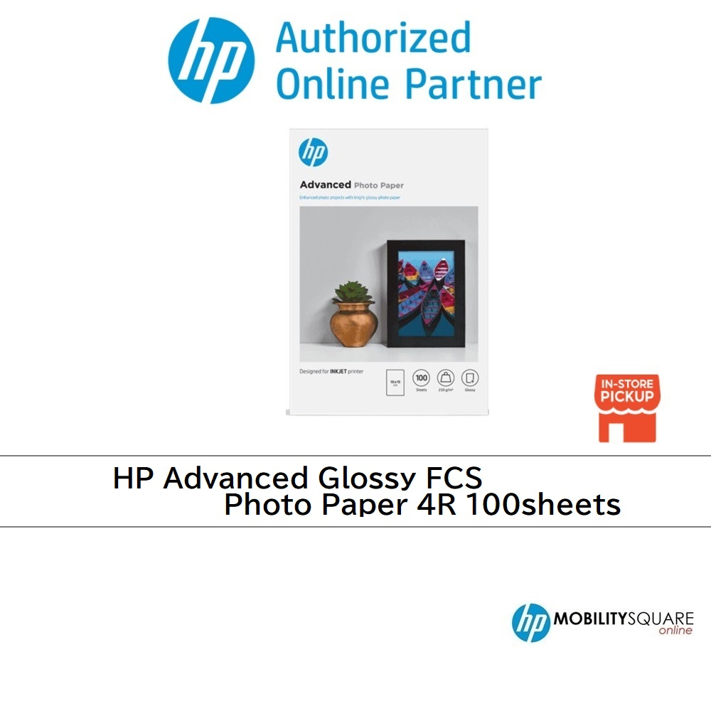 HP Advanced Glossy FCS Photo Paper 4R 100sheets (100's x 10 x 15cm