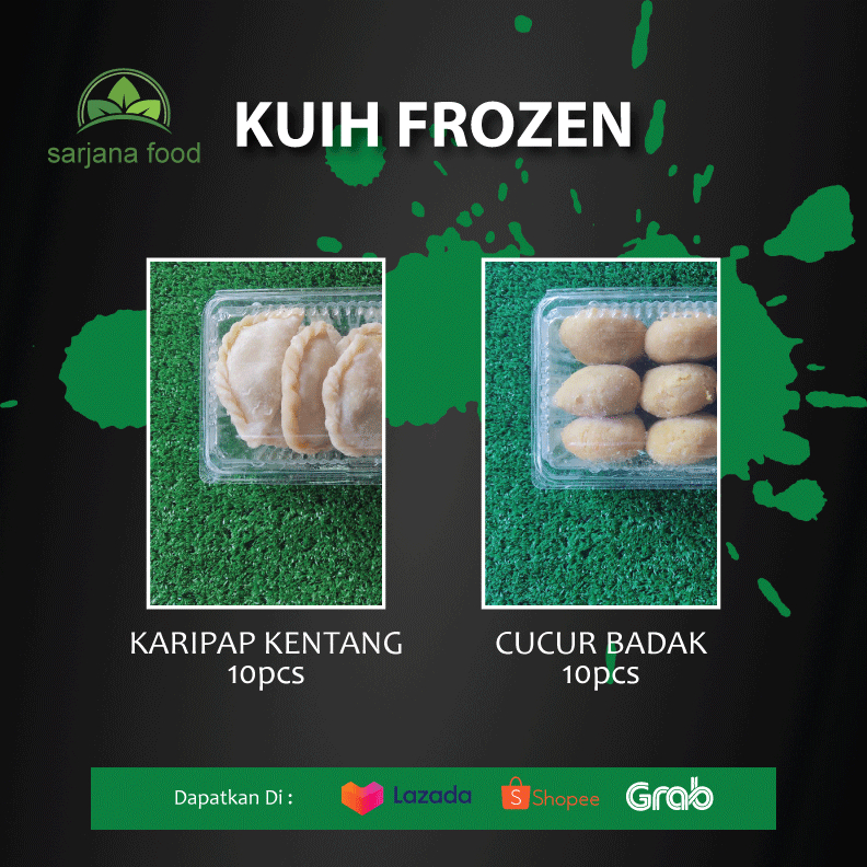 Sarjana Food Karipap Frozen (Kentang) / Cucur Badak Frozen 10 pc
