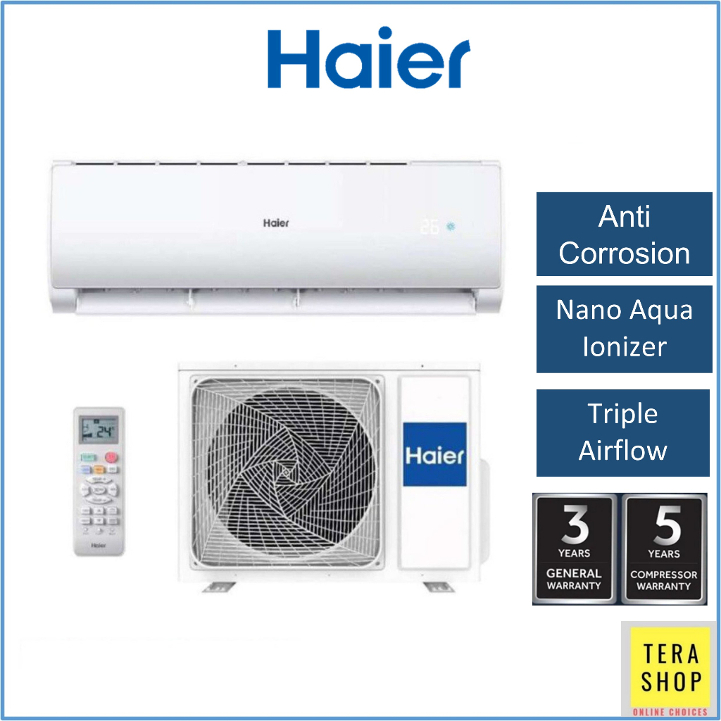 Haier HSU13LPB21 1.5HP R32 Non Inverter Nano Aqua Ionizer Air