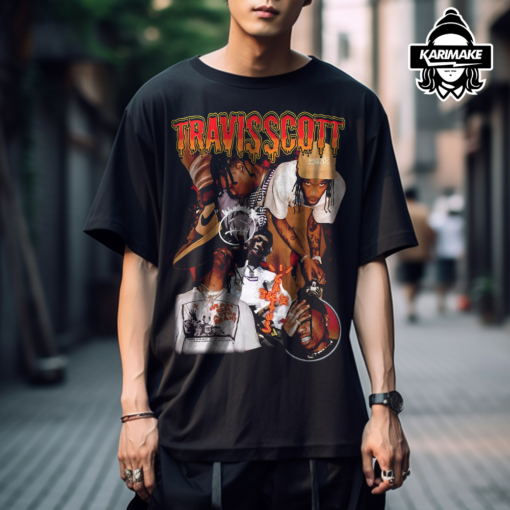 Baju Band Travis Scott Asap Rocky Band Tshirt Astroworld Flacko Rap Hip ...