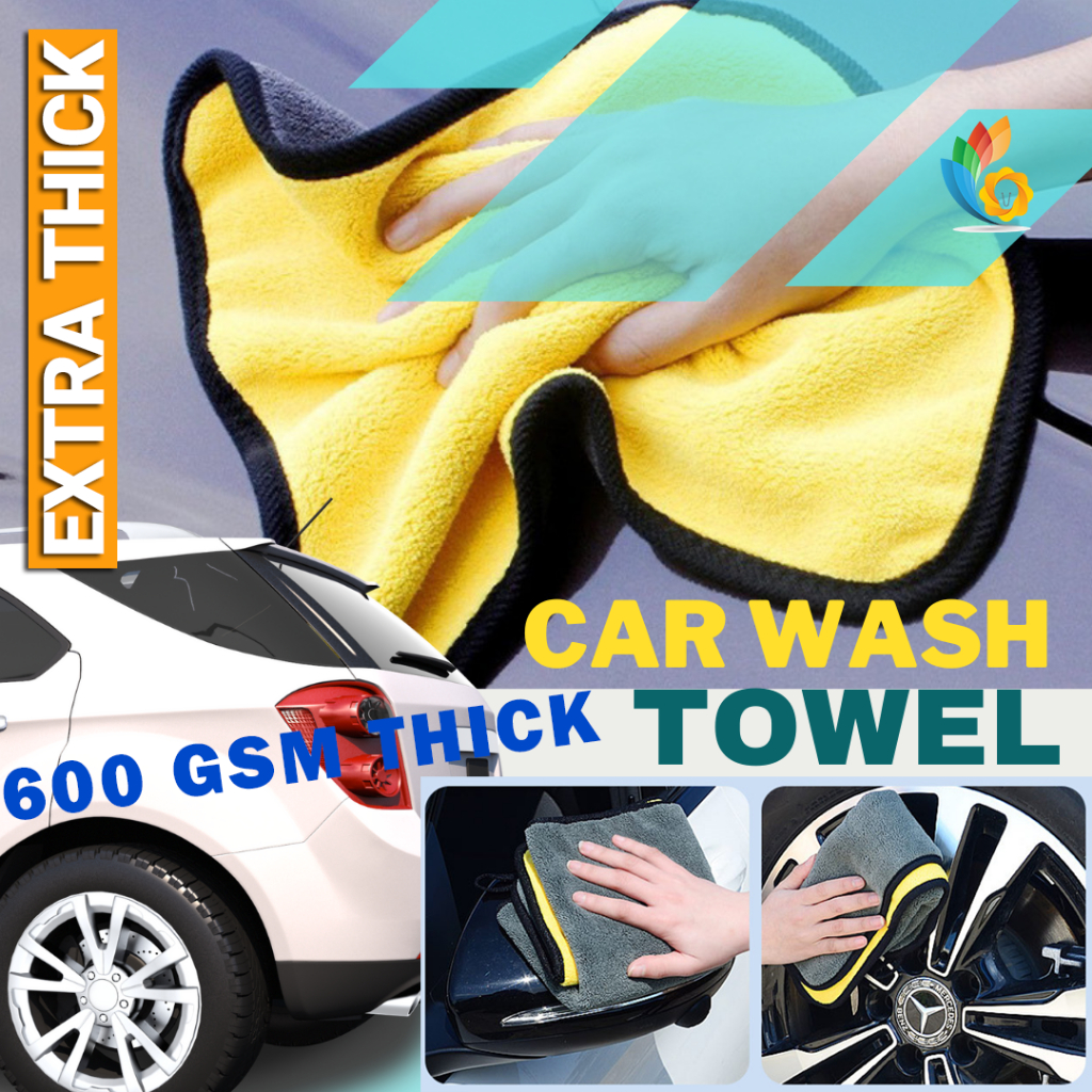 Extra Thick 600 gsm Fiber Car Wash Cloth Protects Car Paint