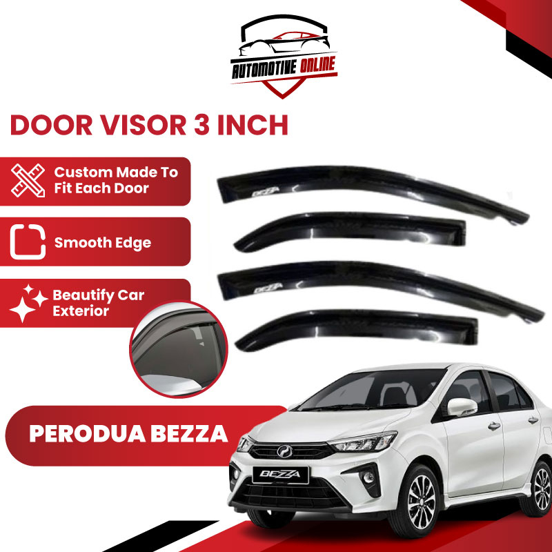 PERODUA BEZZA 2016-2023 (DOOR VISOR 3 INCH FOR 4 PIECES/1 SET) | Shopee ...