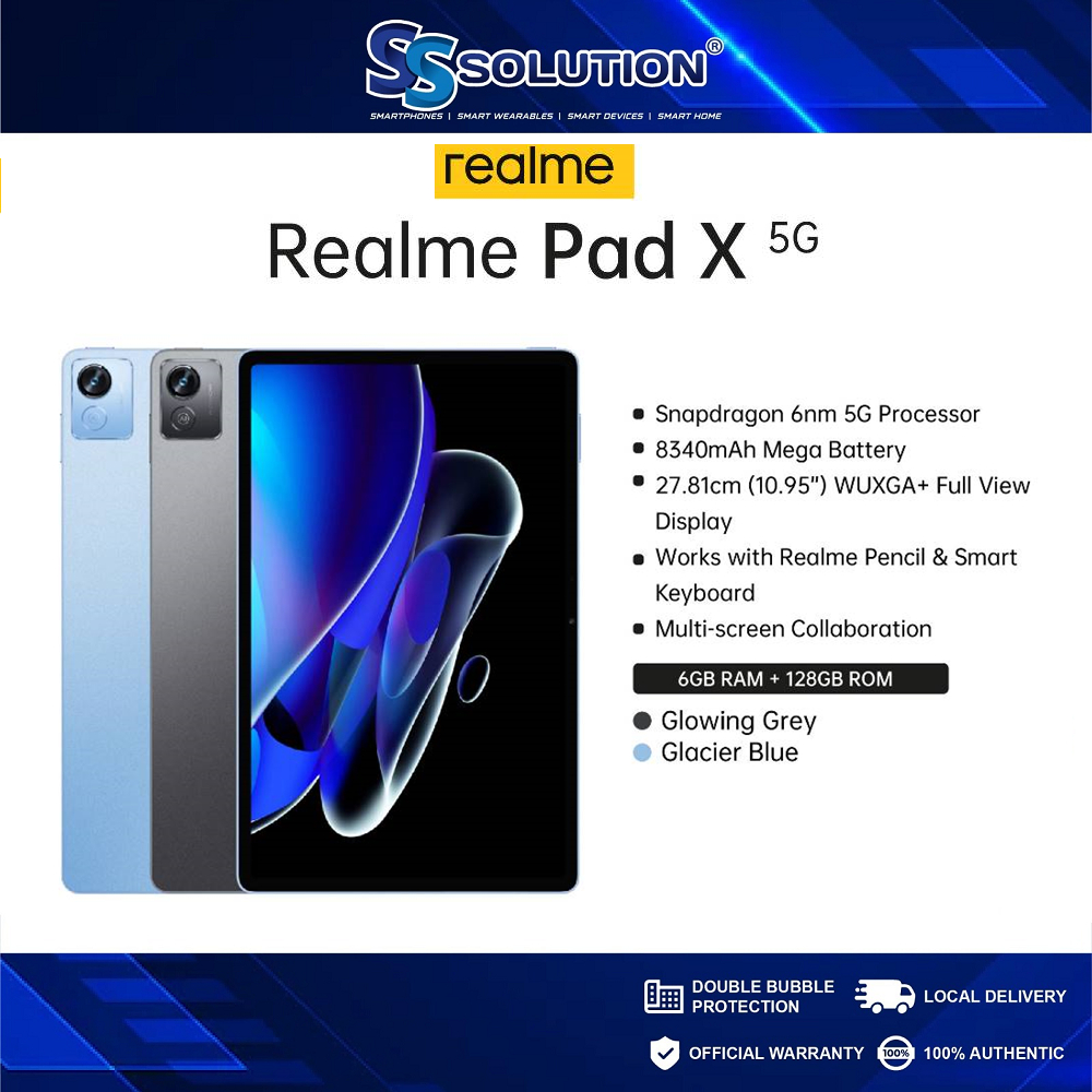 realme Pad X 6 GB RAM 128 GB ROM 11 inch with Wi-Fi+5G Tablet (Glowing  Grey) Price in India - Buy realme Pad X 6 GB RAM 128 GB ROM 11 inch