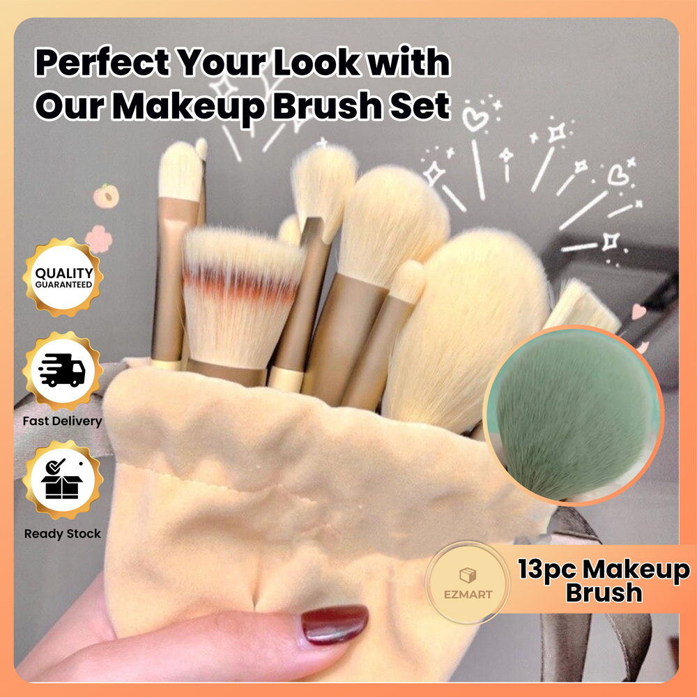 13PCS Makeup Brush Set Professional Soft Eyes Face Lips Makeup Tools
