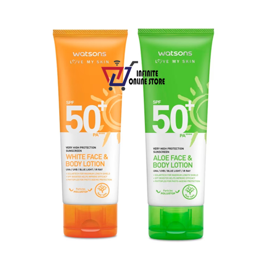WATSONS Sunscreen Face Body Lotion SPF50+ PA++++ (100ml) (Whitening