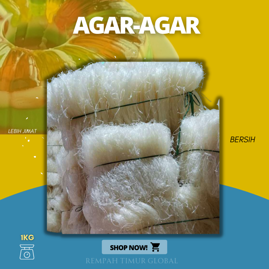 AGAR-AGAR KILOGRAM/TIMBANG (1KG) AGAR-AGAR BERSIH | Shopee Malaysia