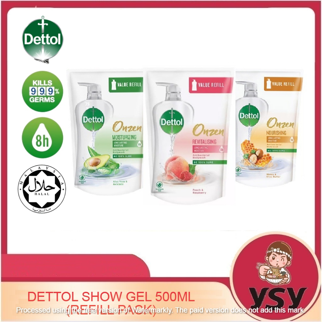 Dettol Onzen Body Wash Refill Pack 410G/500G Revitalising/Nourishing