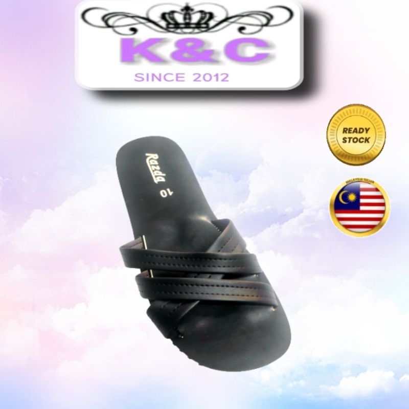 K&C VIVAA RAZDA Selipar Tali Hitam Ready Stock | Shopee Malaysia