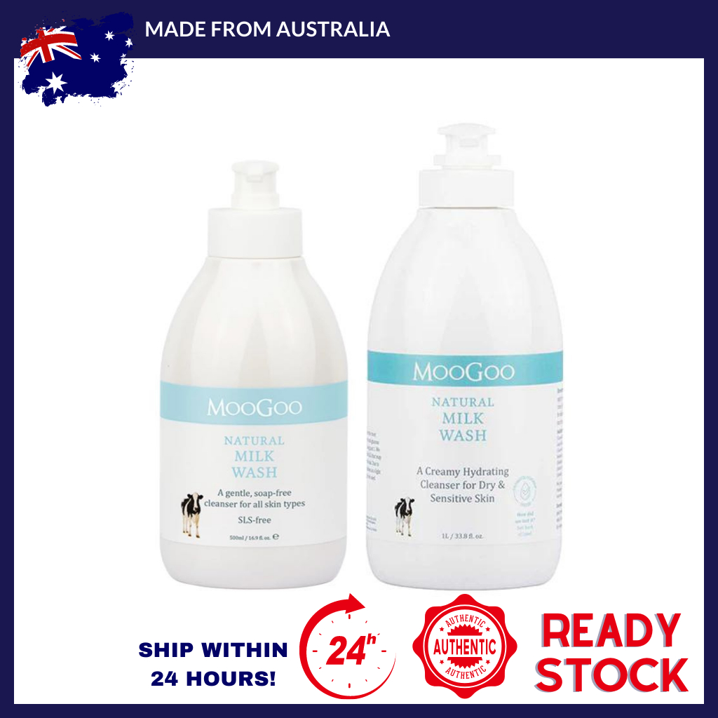Authentic from Australia] Moogoo Natural Milk Wash 500ml & 1L Exp 09/2026  500ml Exp 09/2026