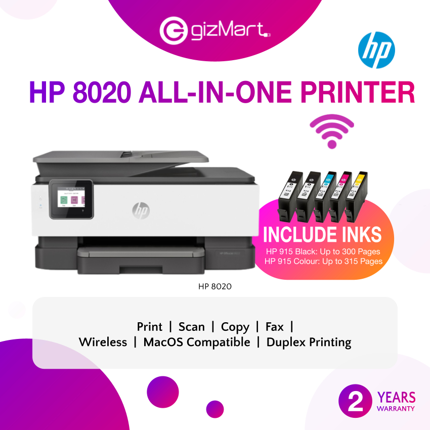 Hp 8020 Officejet Pro All In One Printer With Print Scan Copy Fax And Wireless Shopee Malaysia 4630