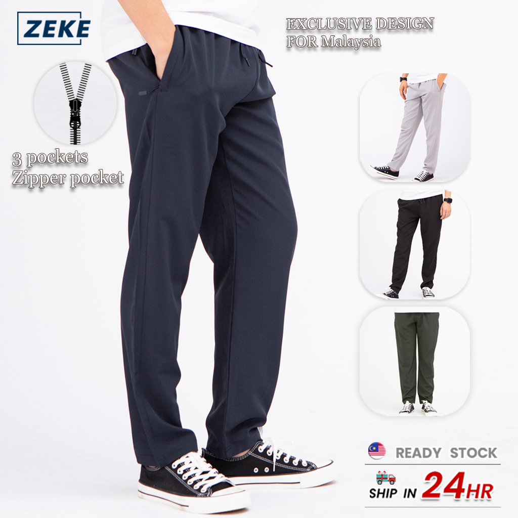 Men's Pants With Zipper Pocket