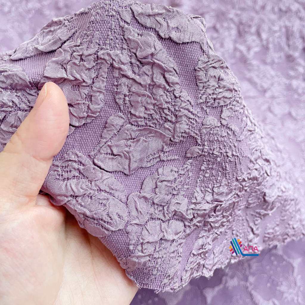 Lilac Stretch Lace Fabric