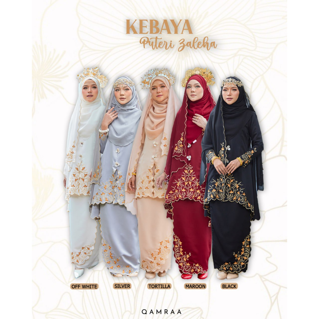 Puteri Zaleha RTW by Qamraa Kurung Modern Sulam Lace Baju Raya Viral ...