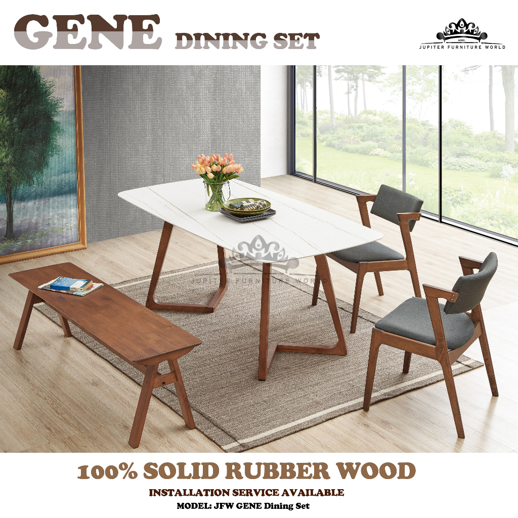 [JFW GENE SINTERED STONE DINING TABLE SET] SET MEJA MAKAN /MEJA MAKAN 6 ...