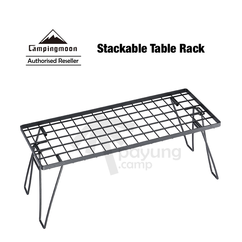 CAMPINGMOON Table Rack Stackable Mesh Table Multifunctional Table