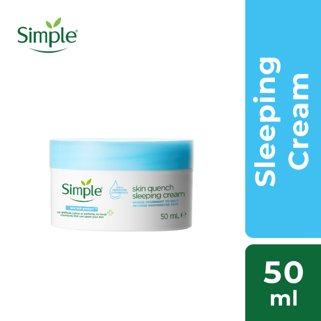 Simple Water Boost Skin Quench Sleeping Cream 50ml (Exp Apr 2024