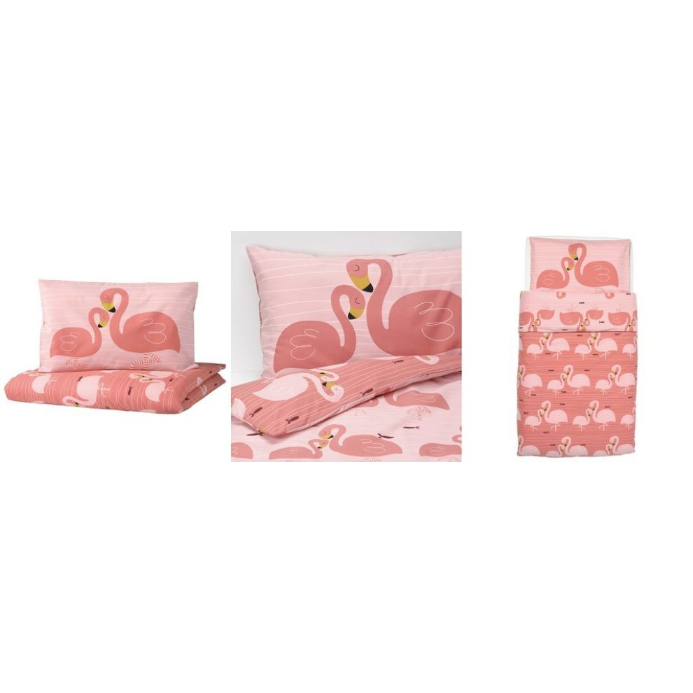 IKEA RORANDE RORANDE Flamingo Duvet cover Pillowcase for cot Shopee Malaysia