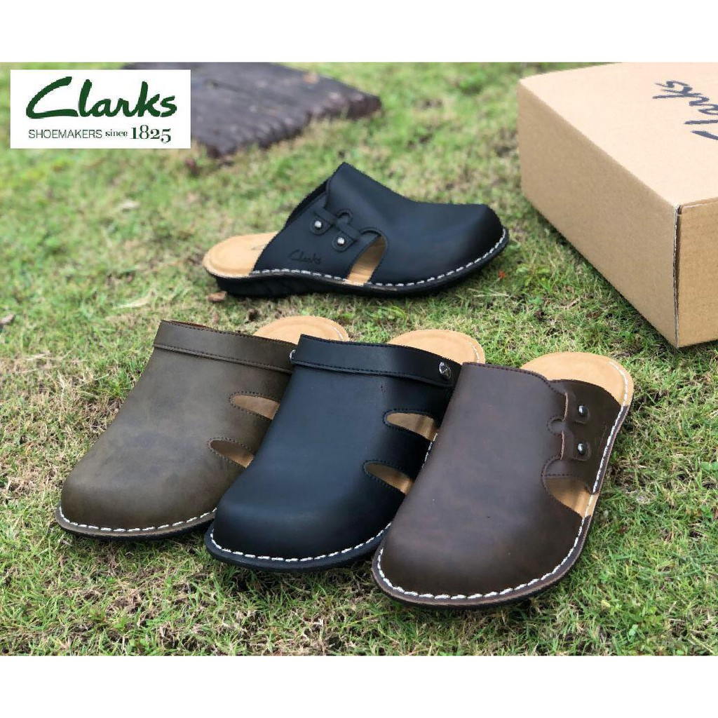 Clarks Men Sandal Pure Leather Comfortable And Durable Ship within 24 hour Free Shipping Offer Promotion Murah Shopee Malaysia