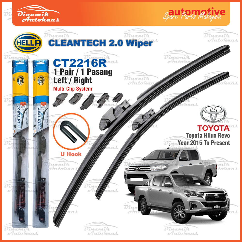 Toyota Hilux Revo Year 2015 To 2025 Windscreen Wiper Size 22 & 16 (1 ...