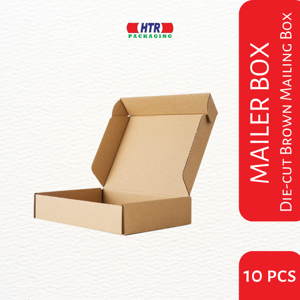 10 PCS MAILER BOX Diecut Brown Mailing Box (Mail Box, Gift Box, Pizza