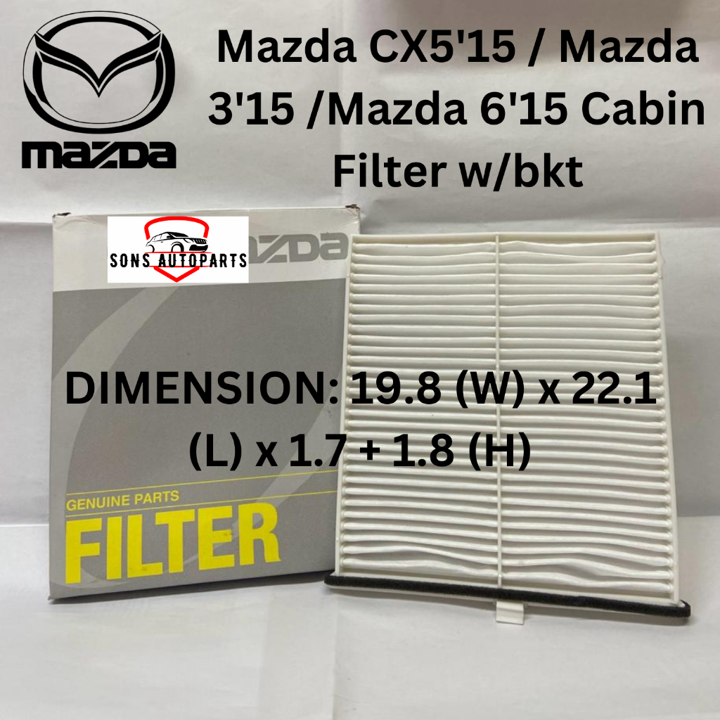MAZDA CX5 2015/ MAZDA 3 2015/MAZDA 6 2015 AIRCOND CABIN AIR FILTER WITH
