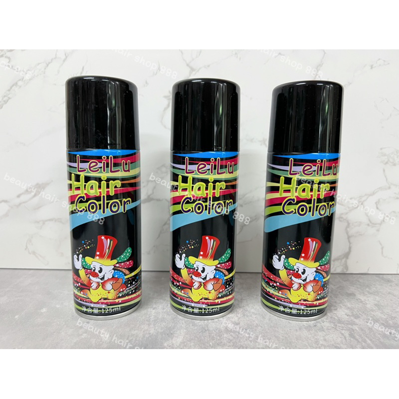 Leilu Hair Colour Spray 125ml Black Colour Hair Spray Temporary Hair