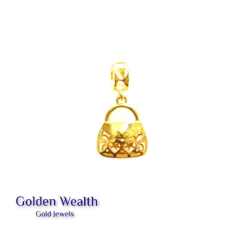 Gold on sale handbag charm