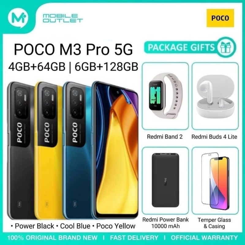 Poco M3 Pro 5G / Poco M4 5G / Poco C40 (1 Year Warranty By Xiaomi Malaysia)