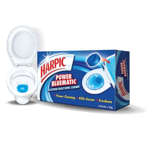 Harpic Power Bluematic Toilet Cleaning InCistern Block (6 Blocks x 50g