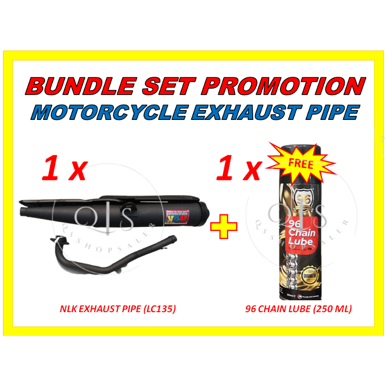 NLK EXHAUST PIPE LC135 WITH 96 CHAIN LUBE SET / PROMOTION SET