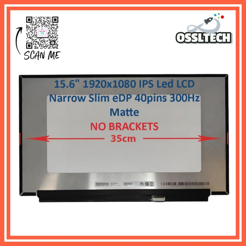 Schermo LCD Originale Acer 15,6 Pollici Full HD IPS Opaco, Per Notebook Aspire E1-572 E Serie G, EDP, Ricambio Ufficiale