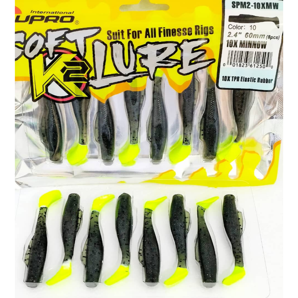 EUPRO SOFT LURE MINNOW #6cm/2.4'' 10X STRONG SOFT PLASTIC LURE SP LURE ...