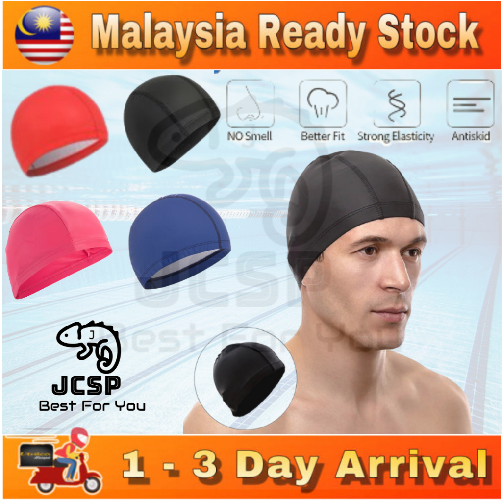 🔥Ready Stock🔥Adult swimming cap men women Waterproof nonslip swim cap