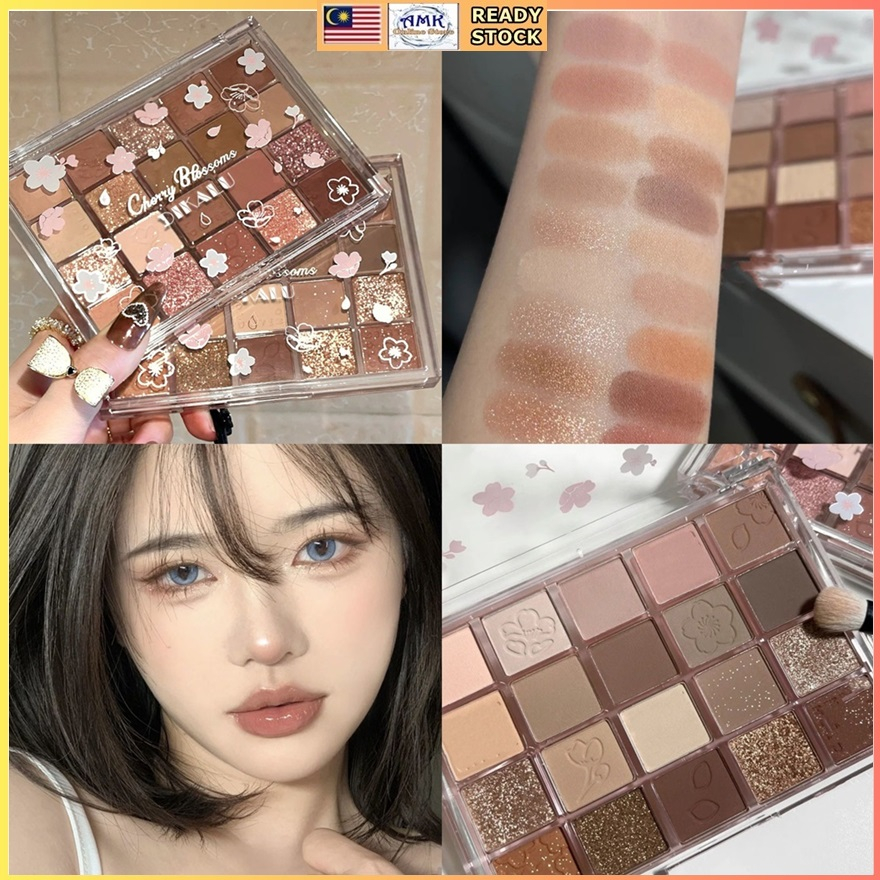 Shimmer Eyeshadow Palette 20 Color Makeup DIKALU Evening Sakura Dance Long  Lasting Waterproof Nude Matte Glitter 眼影盘