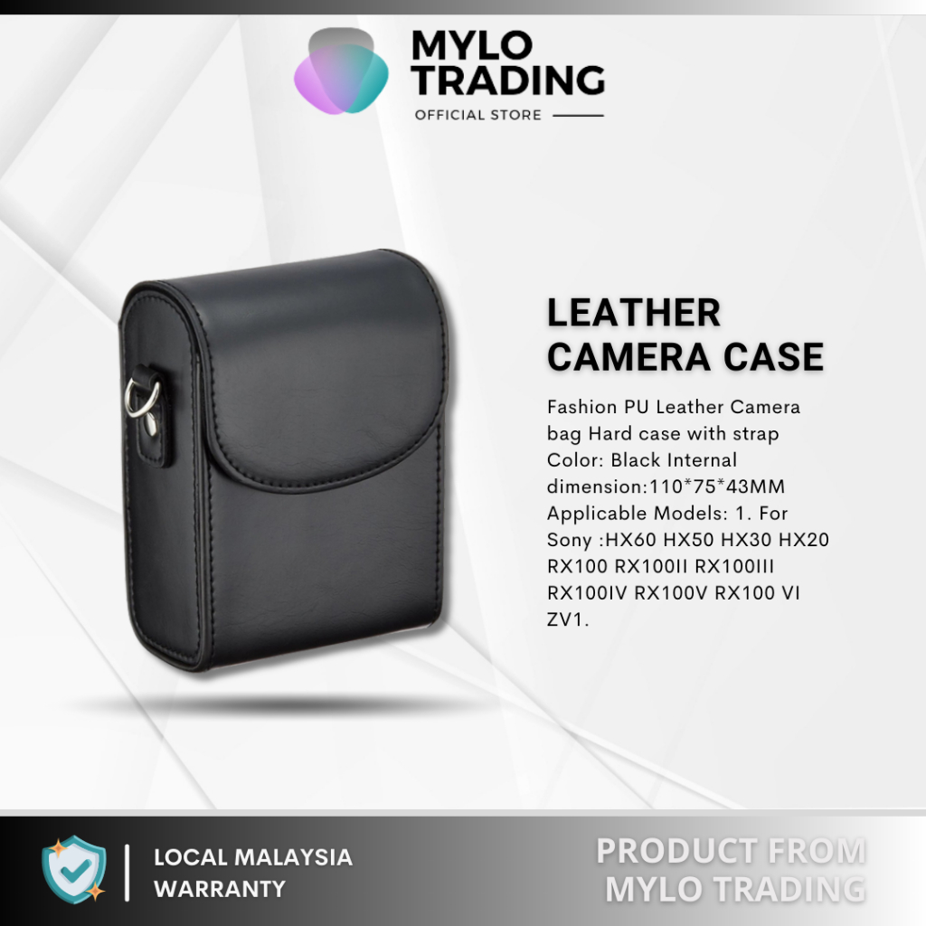 Camera Leather Case Shoulder Bag for Sony ZV1 & ZV1 G7XIII & SX740