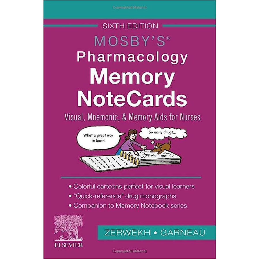 Mosby's Pharmacology Memory NoteCards: Visual, Mnemonic, and Memory ...