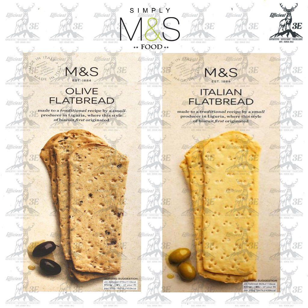 M&S Marks & Spencer 🌟Olive Flatbread / Italian Flatbread Shopee Malaysia