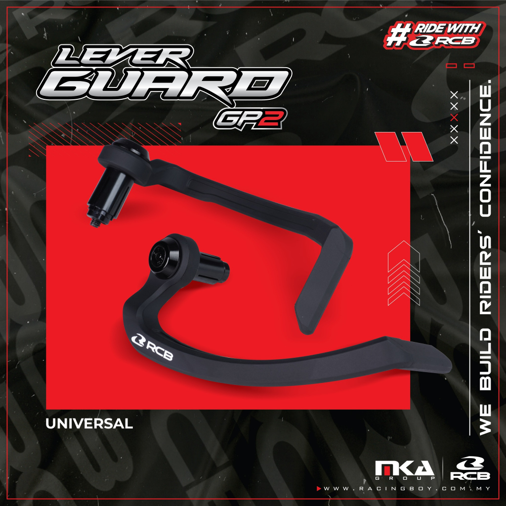 RACING BOY LEVER GUARD RCB GP2 V2 UNIVERSAL (BLACK) ( 2PCS = 1 PAIR