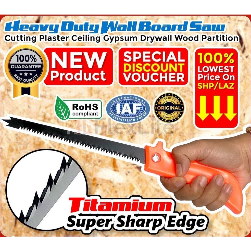 Heavy Duty Wall Board Saw Cutting Plaster Ceiling Gypsum Drywall Wood