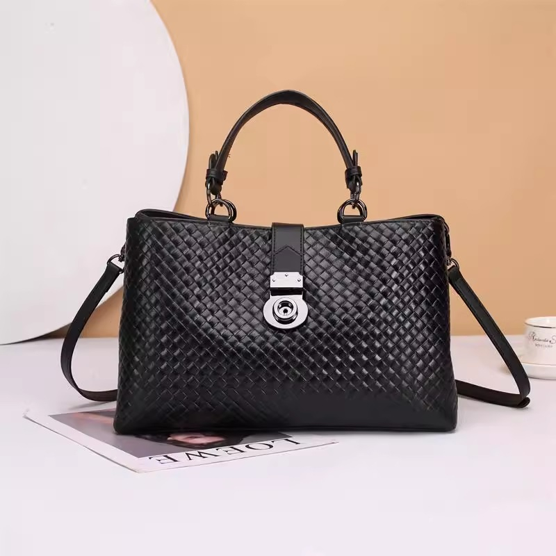 Hong Kong Fashion Cow Leather Woven Printed Large Shoulder Crossbody ...