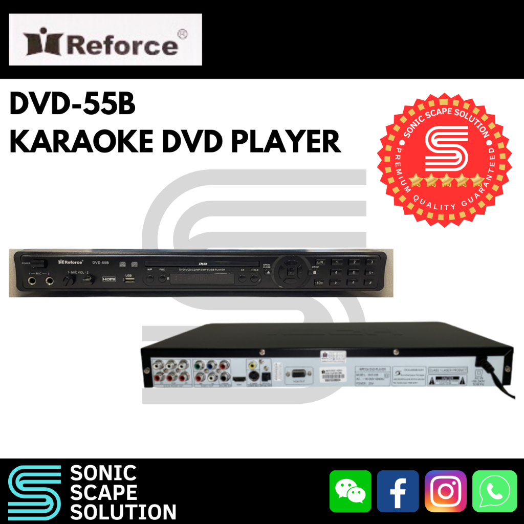 REFORCE DVD55B KARAOKE DVD PLAYER , HDMI OUTPUT Shopee Malaysia