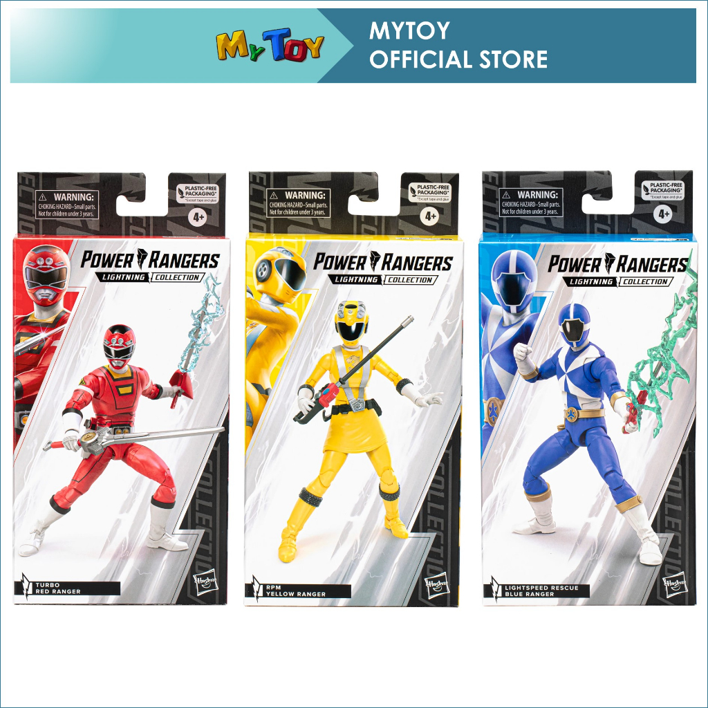 Power Ranger Lightning Collection 6 Inch - Set of 3 -Turbo Red Ranger ...