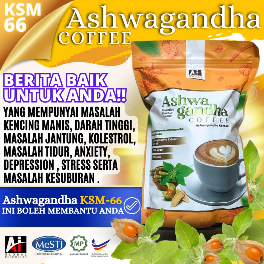 (Jimat Rm5) Kopi Sihat AshawaGandha KSM-66 Promo RM5! | Shopee Malaysia
