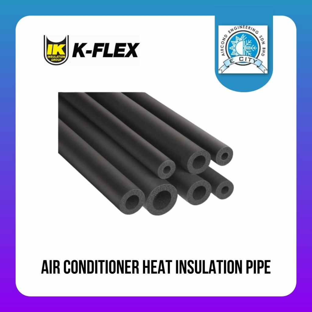Ready Stock 6 Feet Long Hose Air Conditioner Heat Insulation Pipe Black