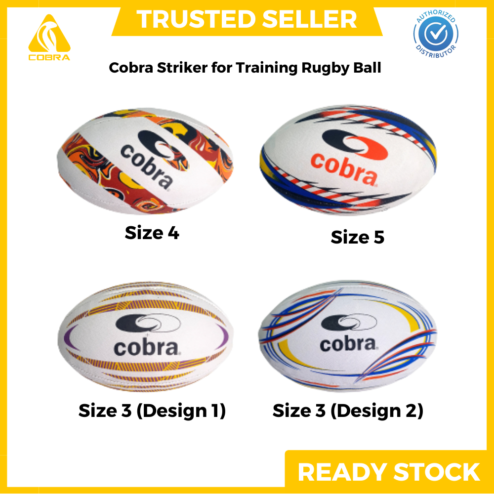 Cobra Rugby Ball Striker for Training Rugby Ball Bola Ragbi Size 3 4 5 ...